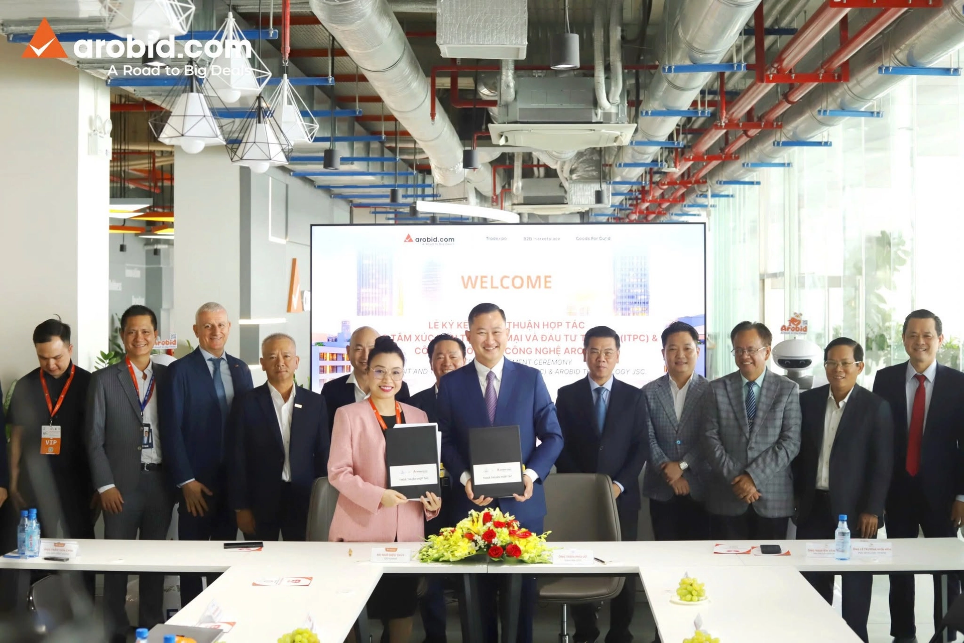 Đại diện Arobid và ITPC ký kết hợp tác chiến lược (Ảnh: Arobid)