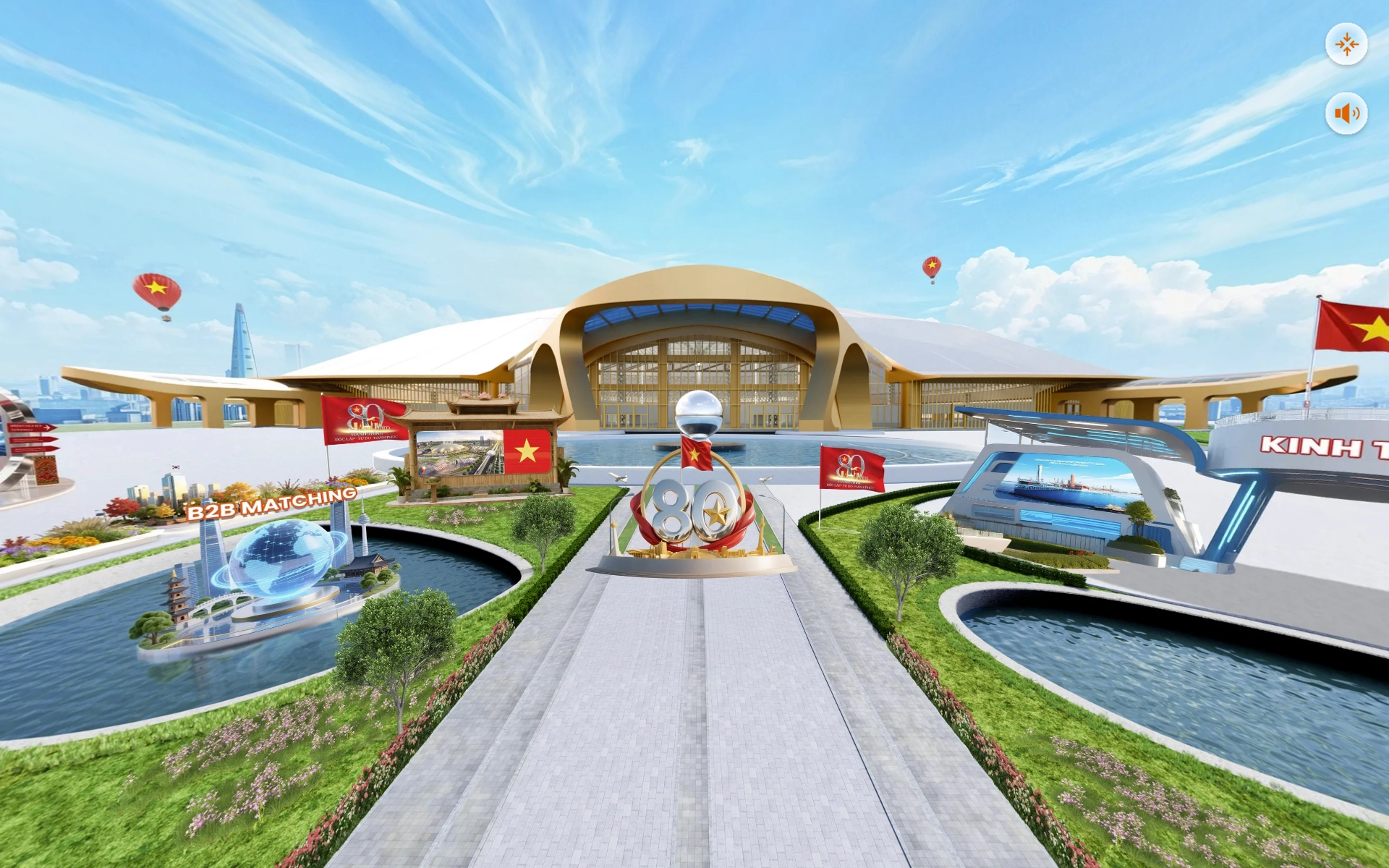 Triển lãm 3D Thành tựu kinh tế - Xã hội Việt Nam trên nền tảng A80expo.Arobid.com