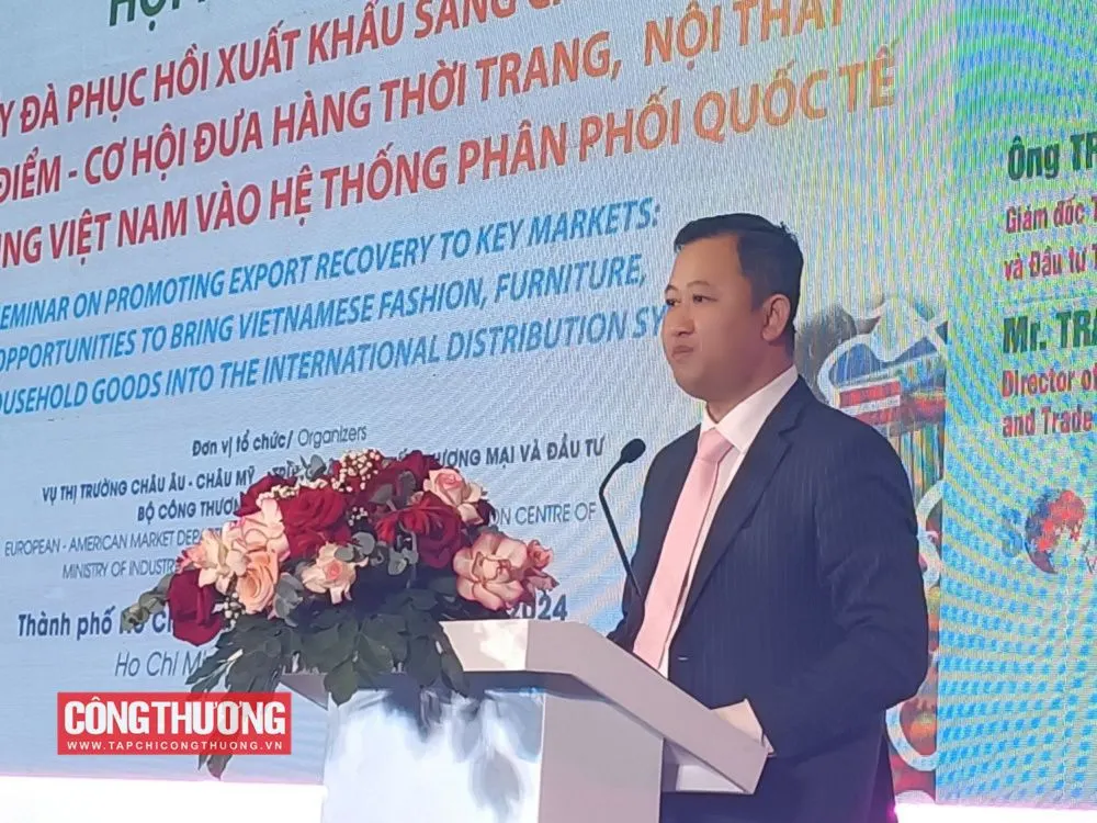 Ông Trần Phú Lữ - Giám đốc Trung tâm Xúc tiến Thương mại và Đầu tư TP. Hồ Chí Minh phát biểu tại Hội thảo