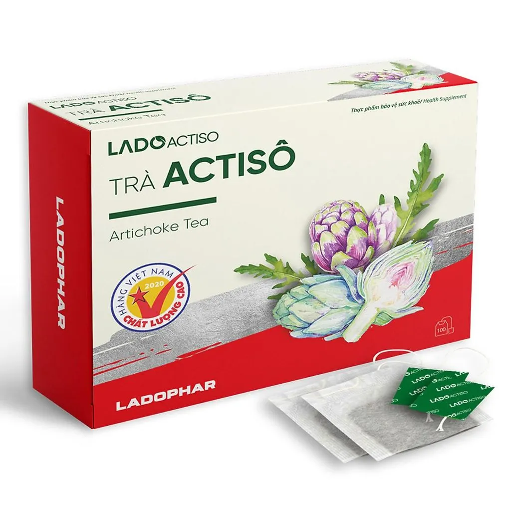 Trà actiso túi lọc Ladophar hộp 100 túi, hữu cơ