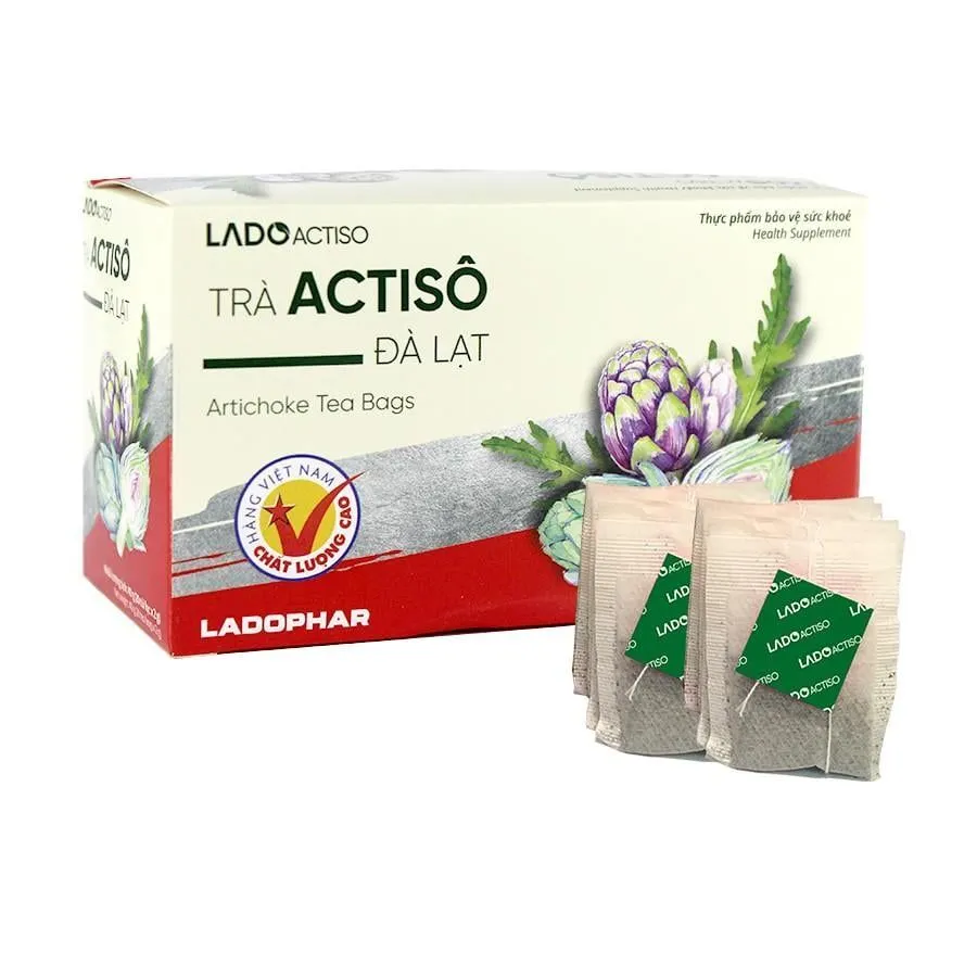 Trà actiso túi lọc Ladophar hộp 100 túi, hữu cơ
