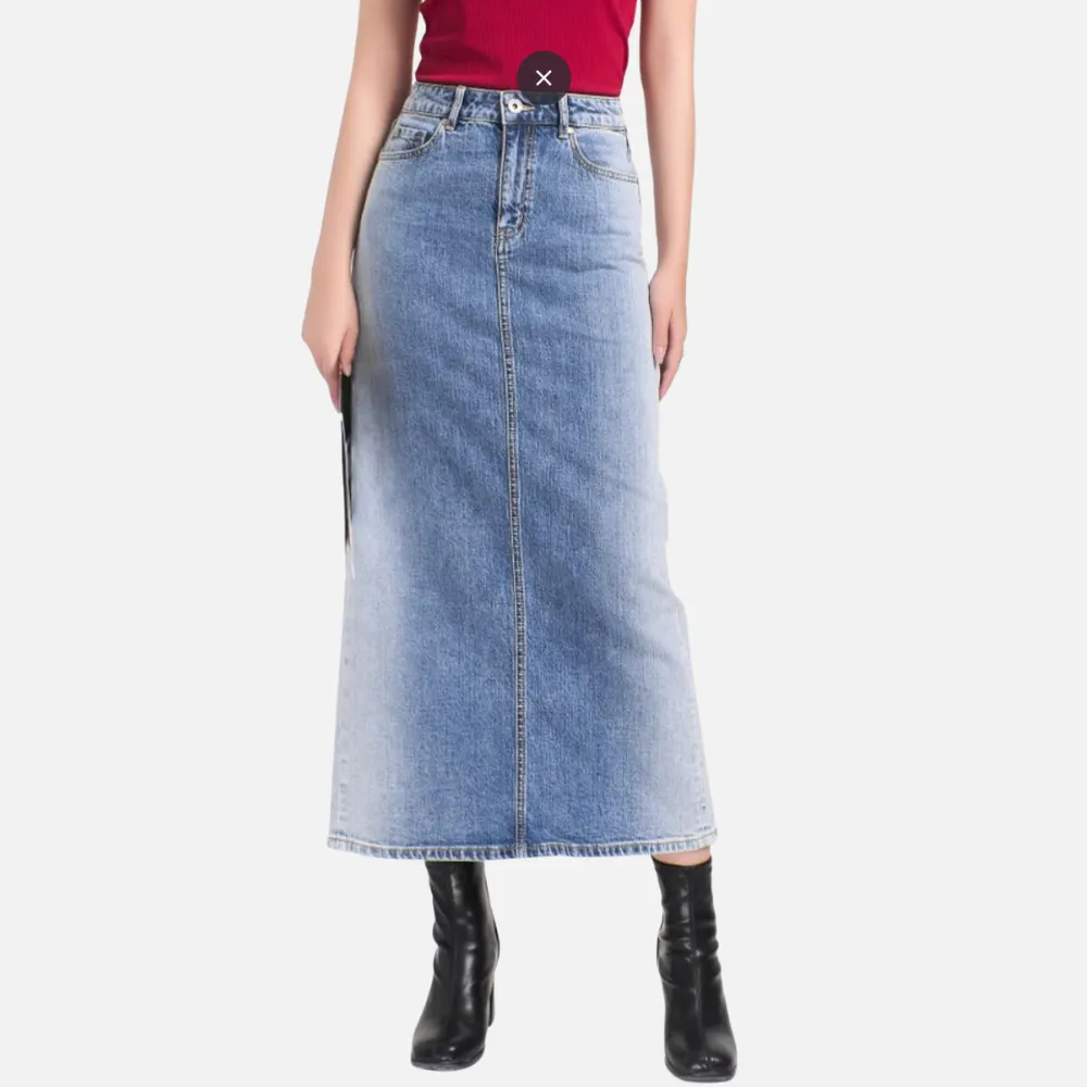 Gonna Jeans Lungo con Spacco Laterale - 223WD1115F5950