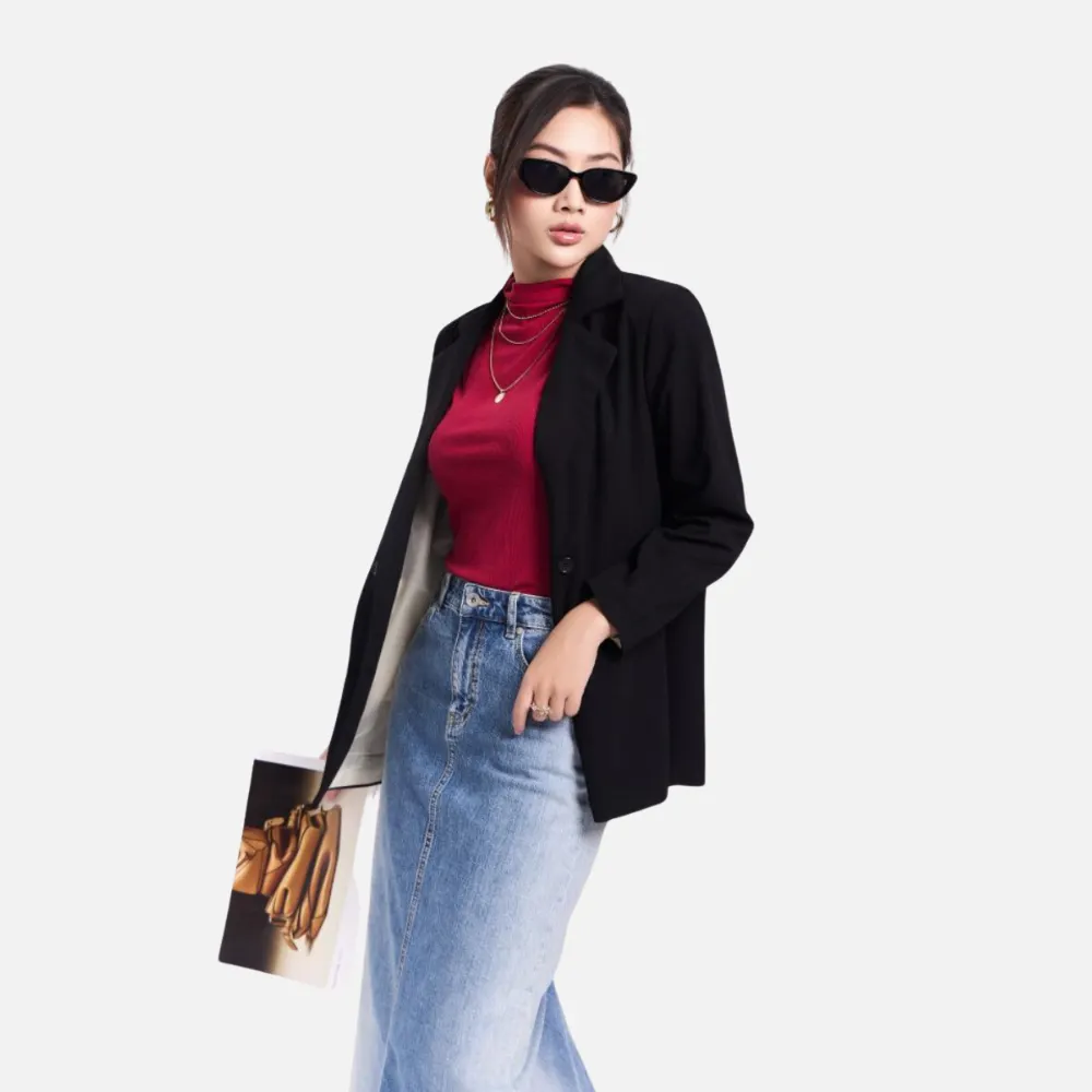 Gonna Jeans Lungo con Spacco Laterale - 223WD1115F5950