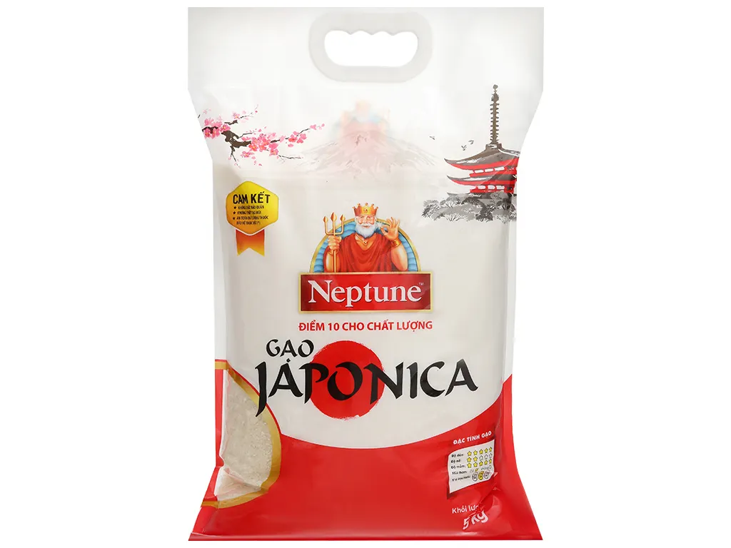 Gạo Japonica Neptune (túi 5kg)