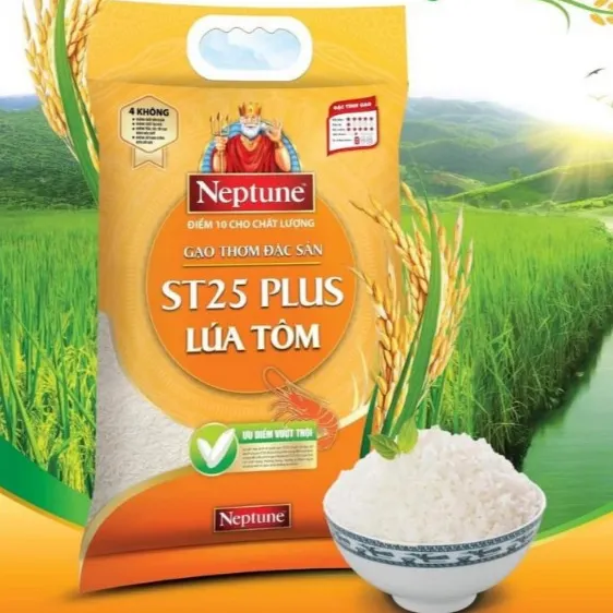 Neptune ST25 高品質長粒米 ネプチューン ST25 特選香り米 エビ養殖田米 (5kg袋) - ビン