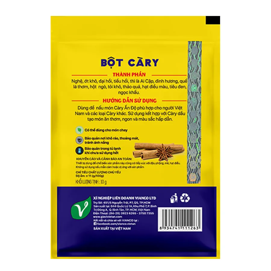 Bột Cà Ri Hiệu Đầu Bếp Ấn Độ 10gr