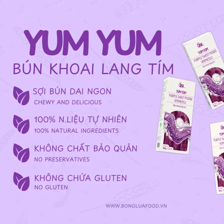 Лапша из фиолетового батата Yum Yum 300 г