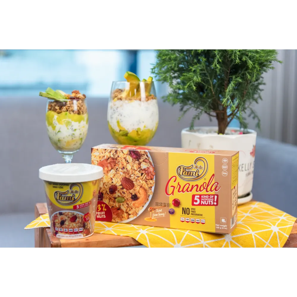 GRANOLA FAMINUTS DINH DƯỠNG – HŨ NHỰA 280G