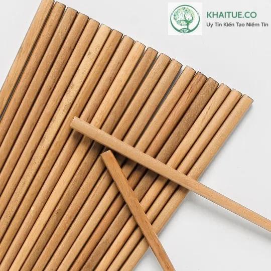 Juego de 10 pares de palillos de madera de estrella