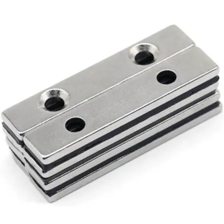 带孔矩形磁铁