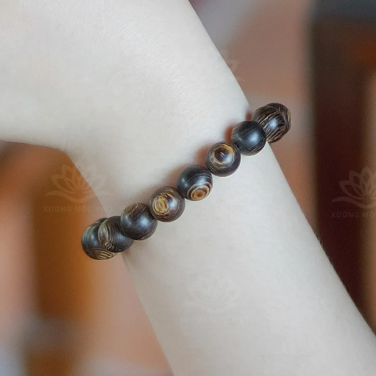 大粒サイズのシンプルな沈香ブレスレット - ベトナム木工工場株式会社