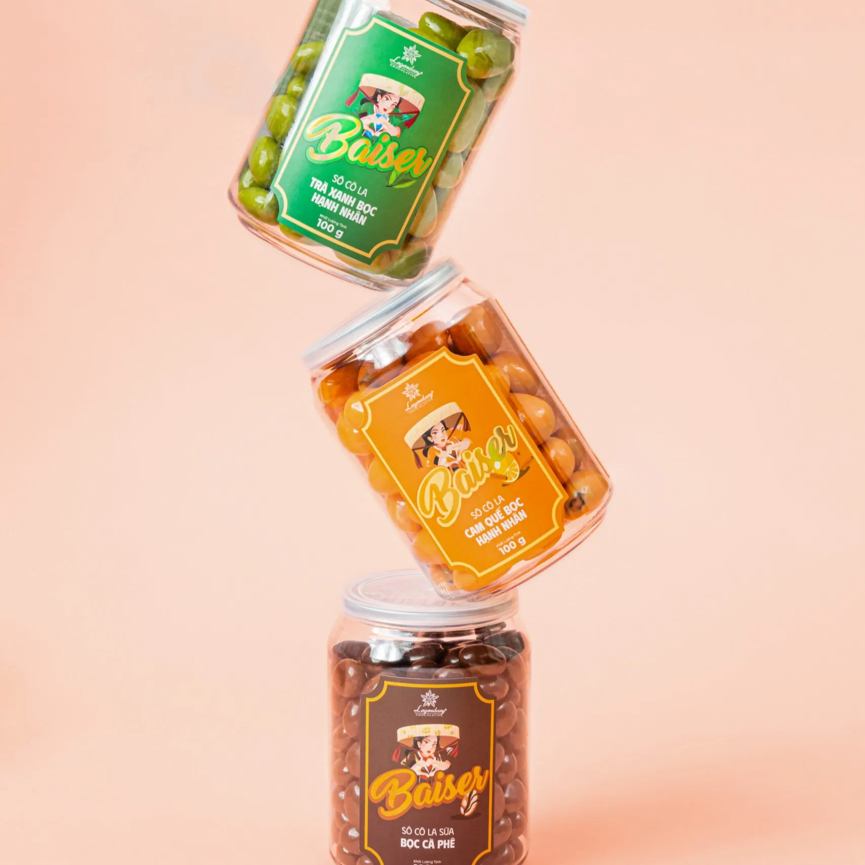 Baiser 酸奶 - 薄脆夹心糖衣无糖坚果