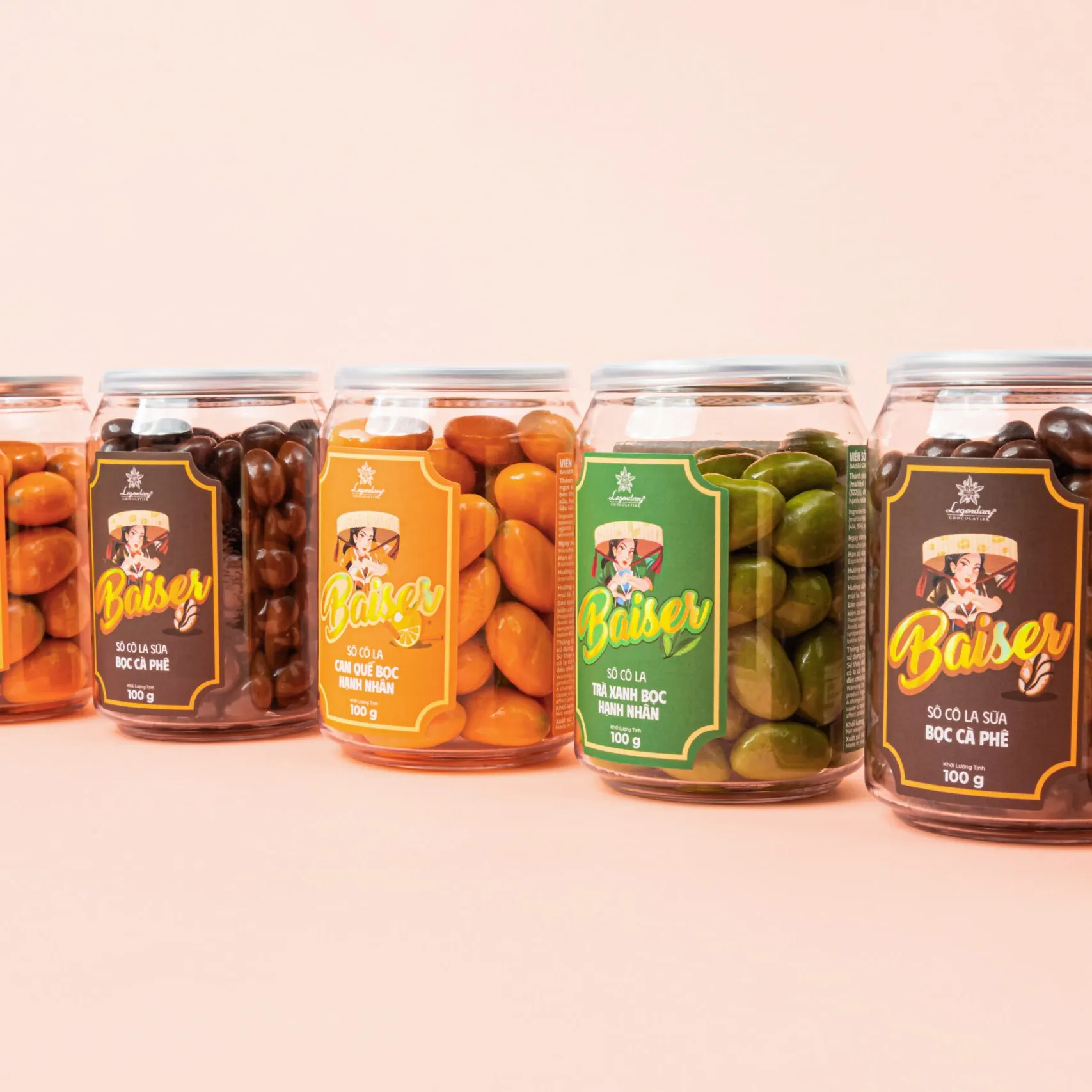 Baiser 酸奶 - 薄脆夹心糖衣无糖坚果