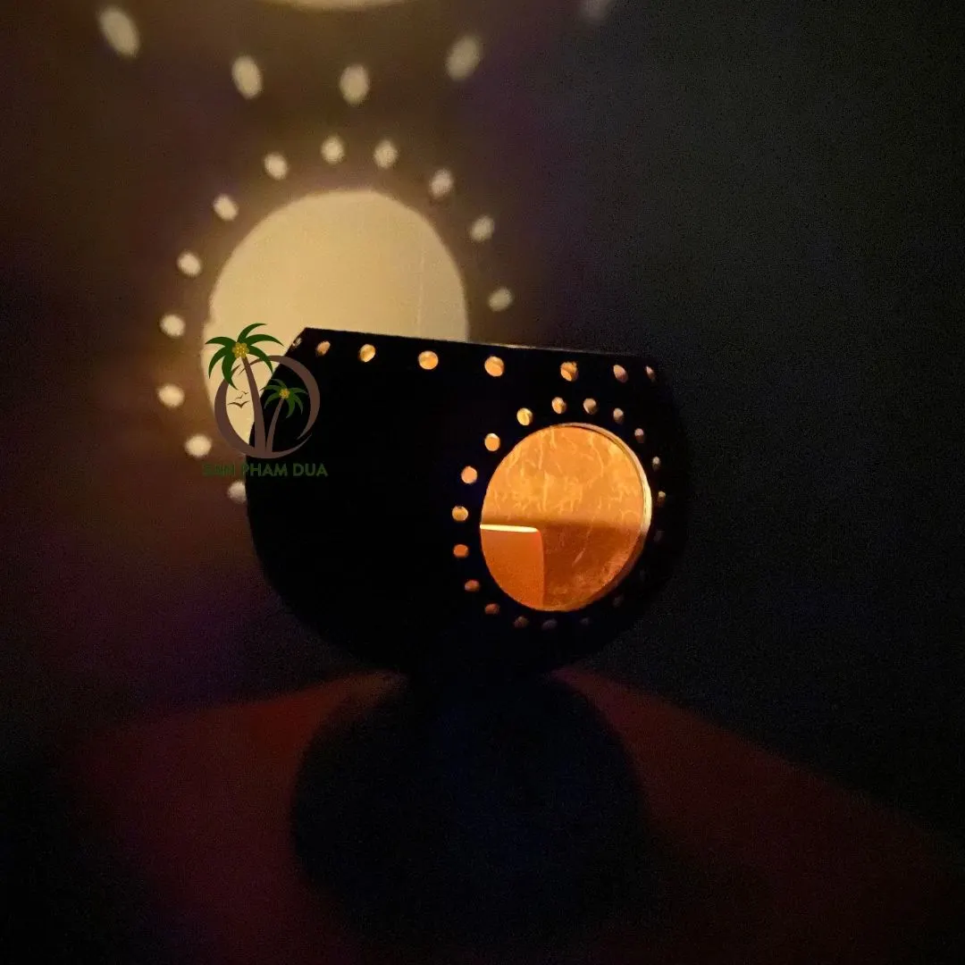 Hand-Carved Coconut Shell Lanterns