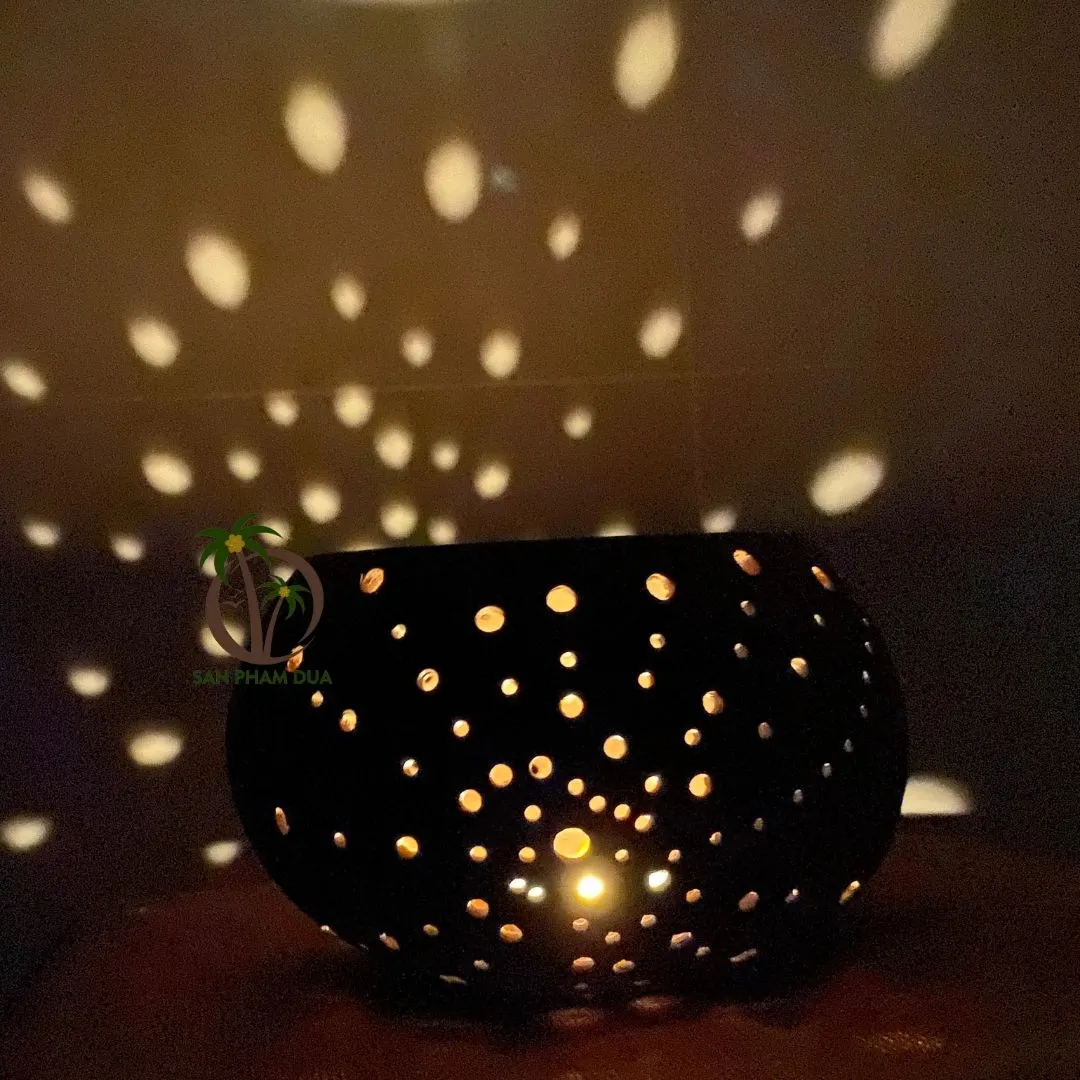 Hand-Carved Coconut Shell Lanterns