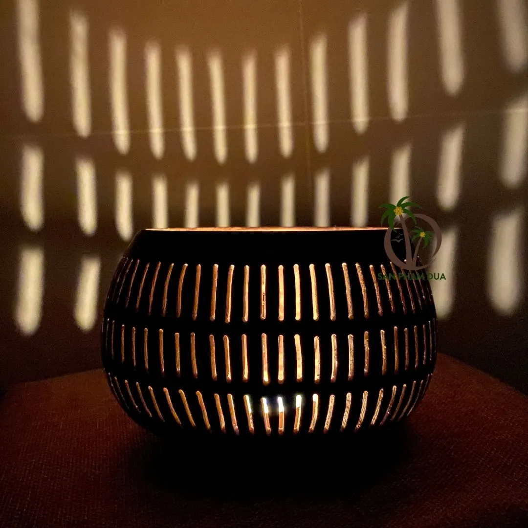 Hand-Carved Coconut Shell Lanterns