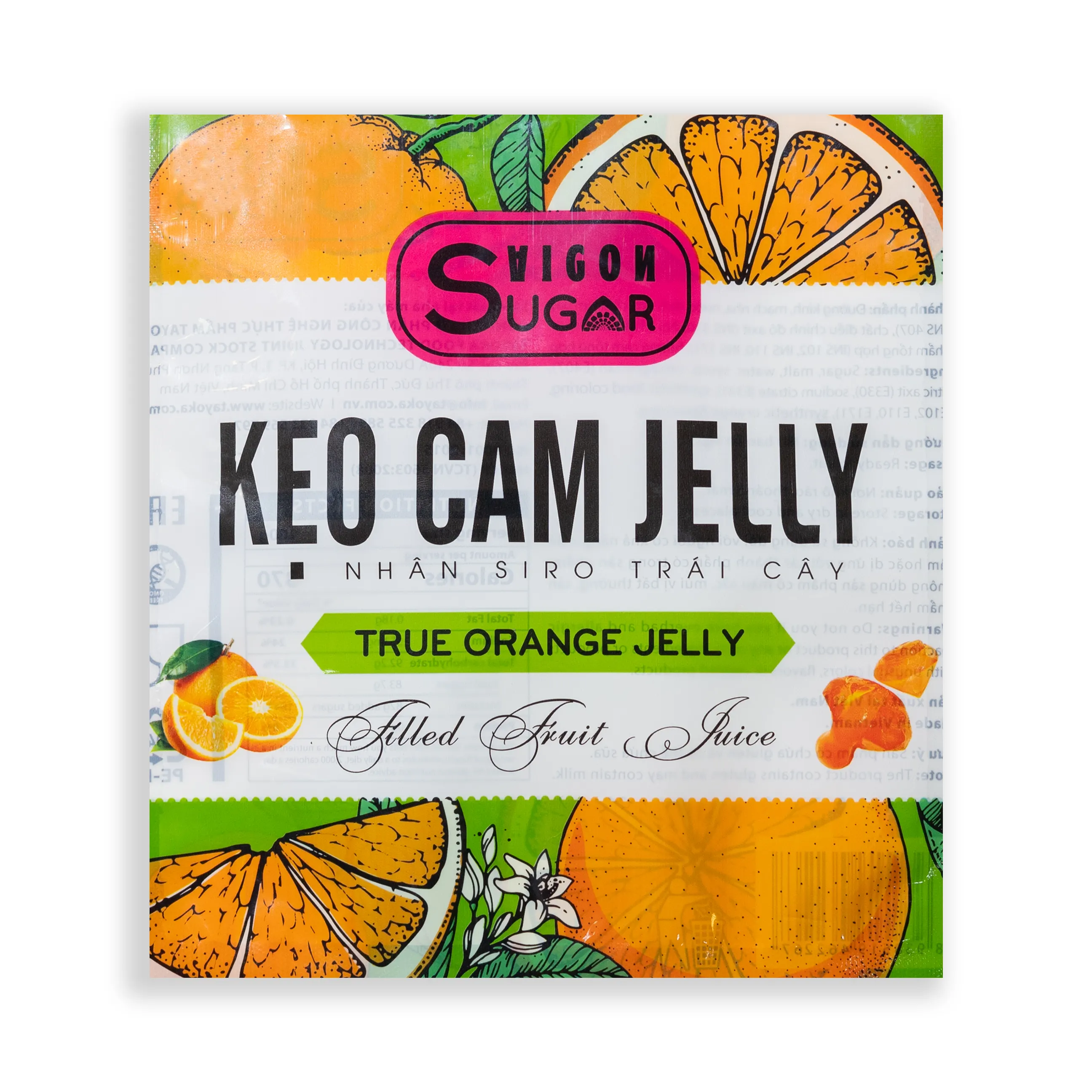 Kẹo kim cương Jelly nhân sốt trái cây