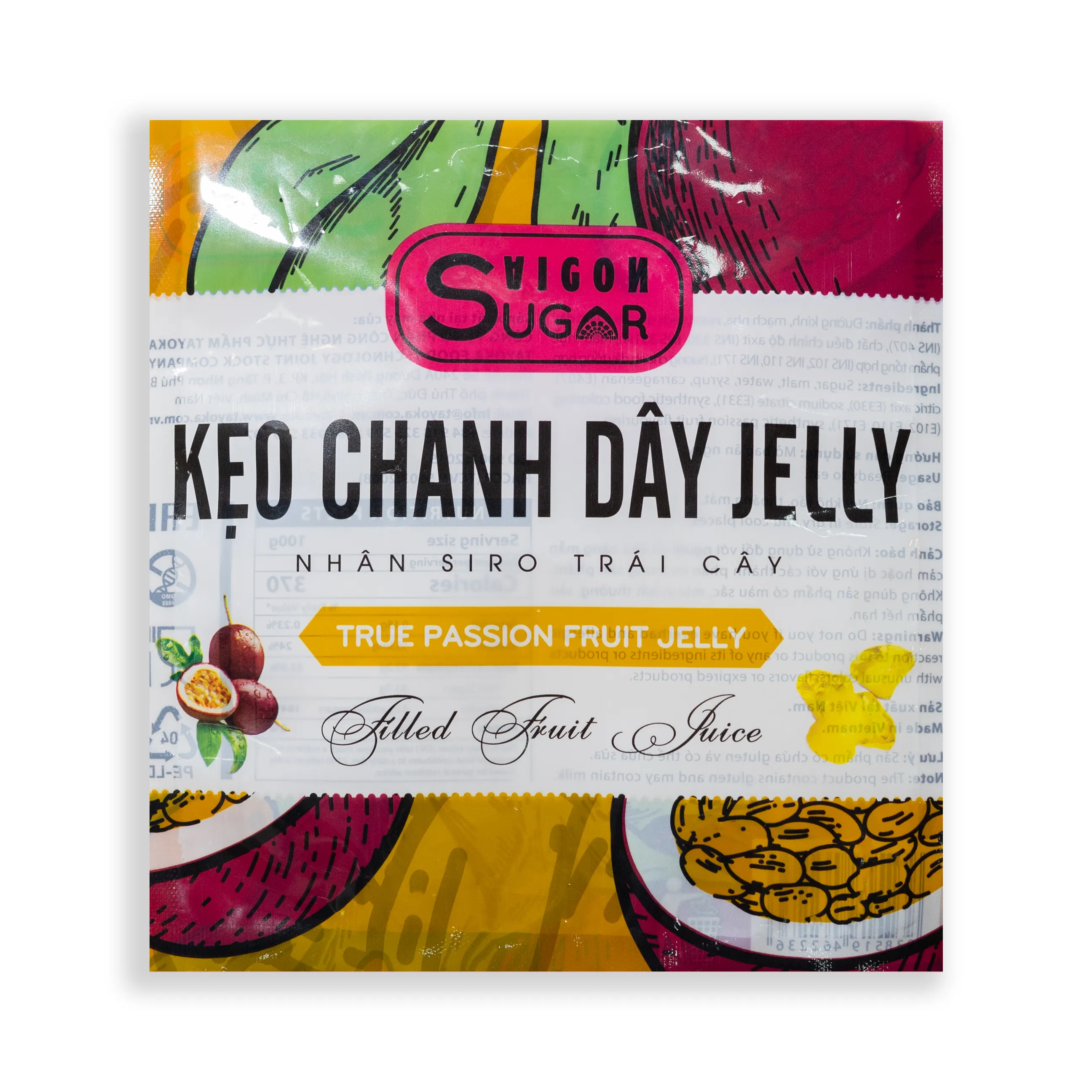 Kẹo kim cương Jelly nhân sốt trái cây