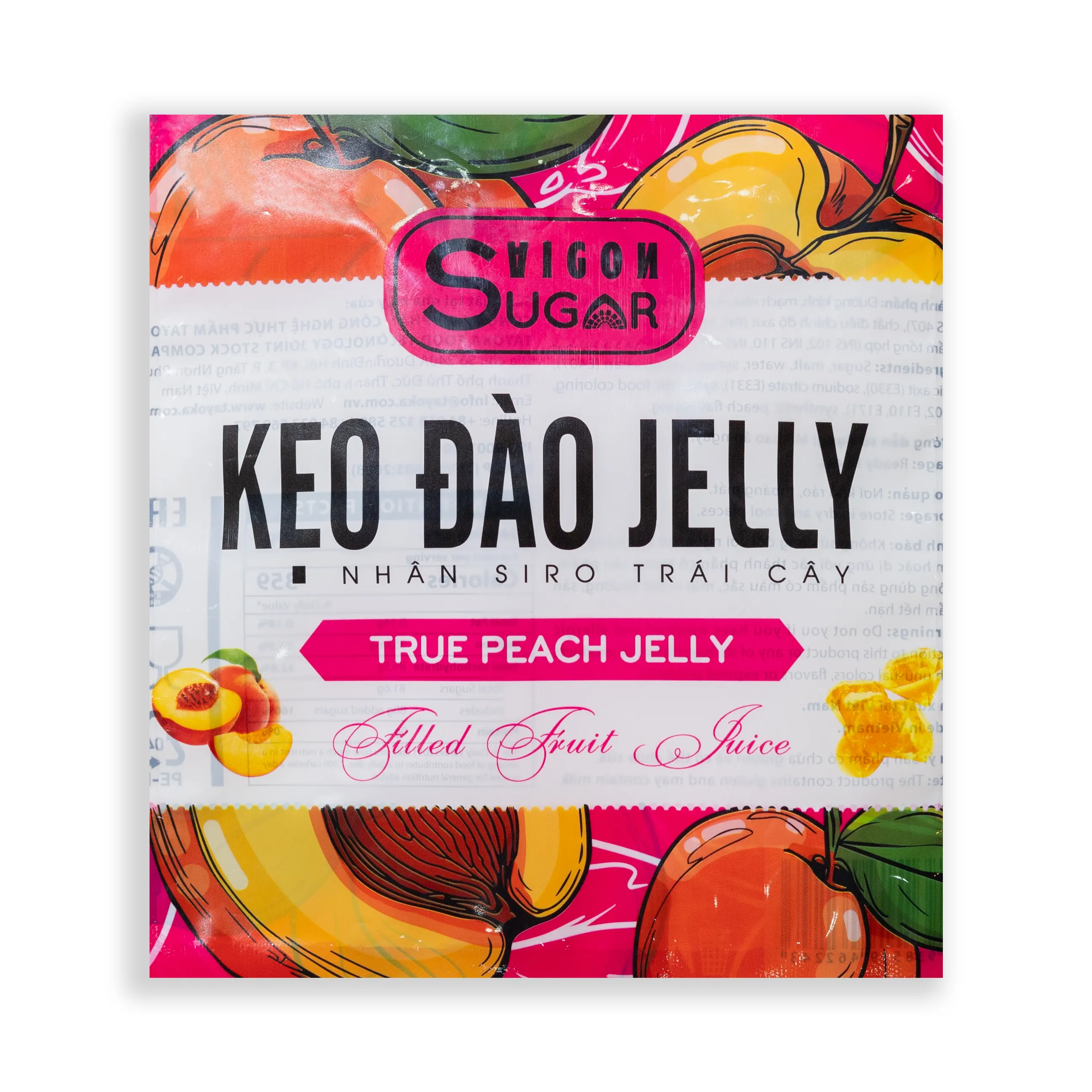 Kẹo kim cương Jelly nhân sốt trái cây