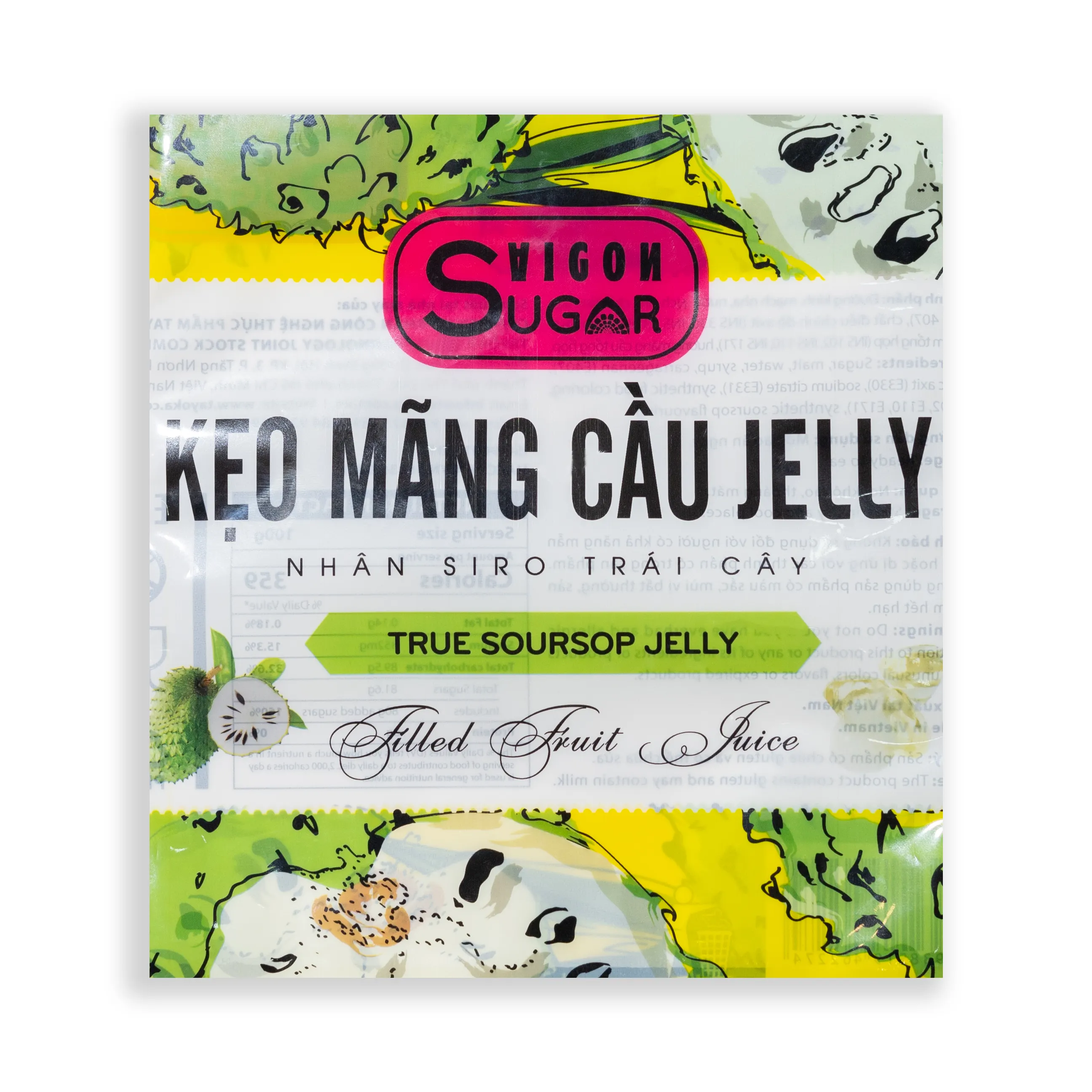 Kẹo kim cương Jelly nhân sốt trái cây