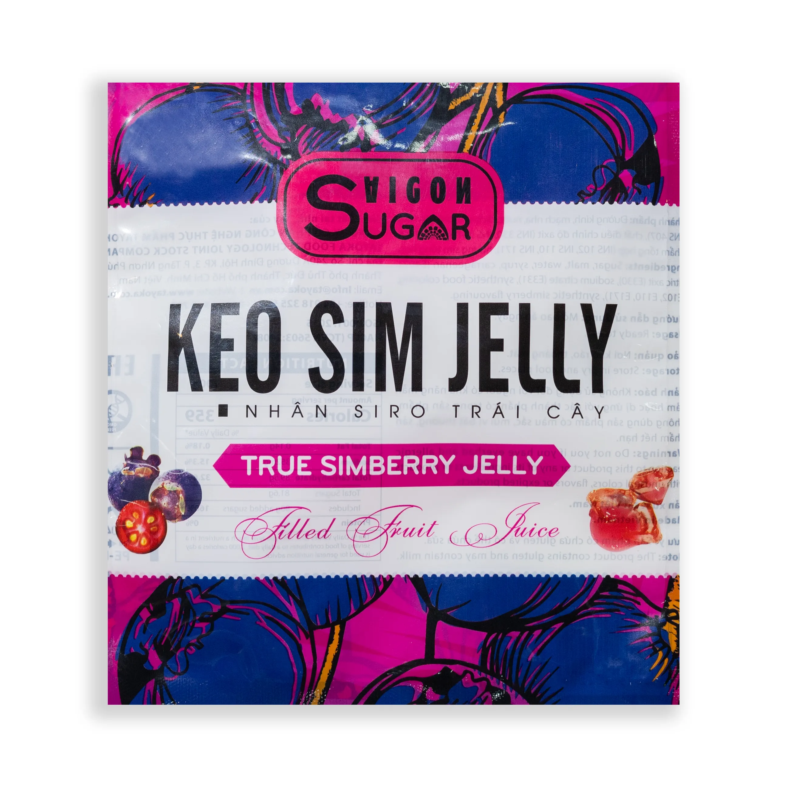 Kẹo kim cương Jelly nhân sốt trái cây