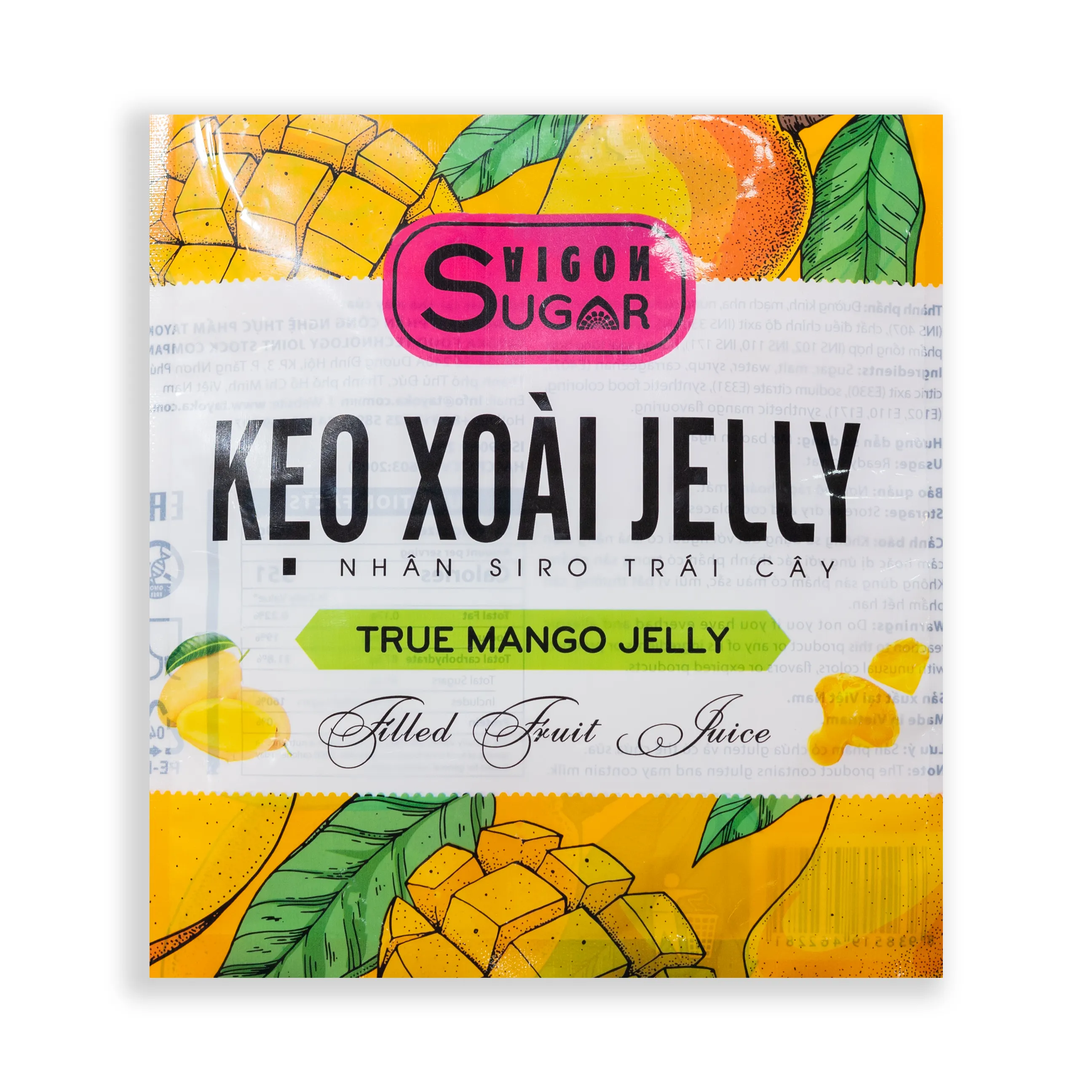 Kẹo kim cương Jelly nhân sốt trái cây
