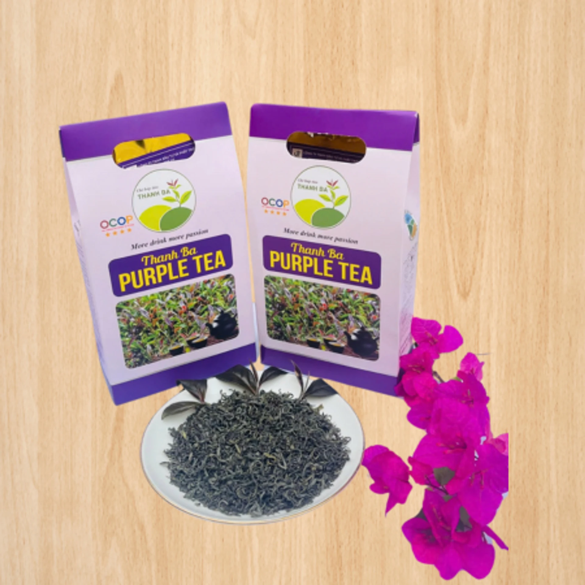 Violetter Teeblatt-Tee 75g OCOP 4 Sterne