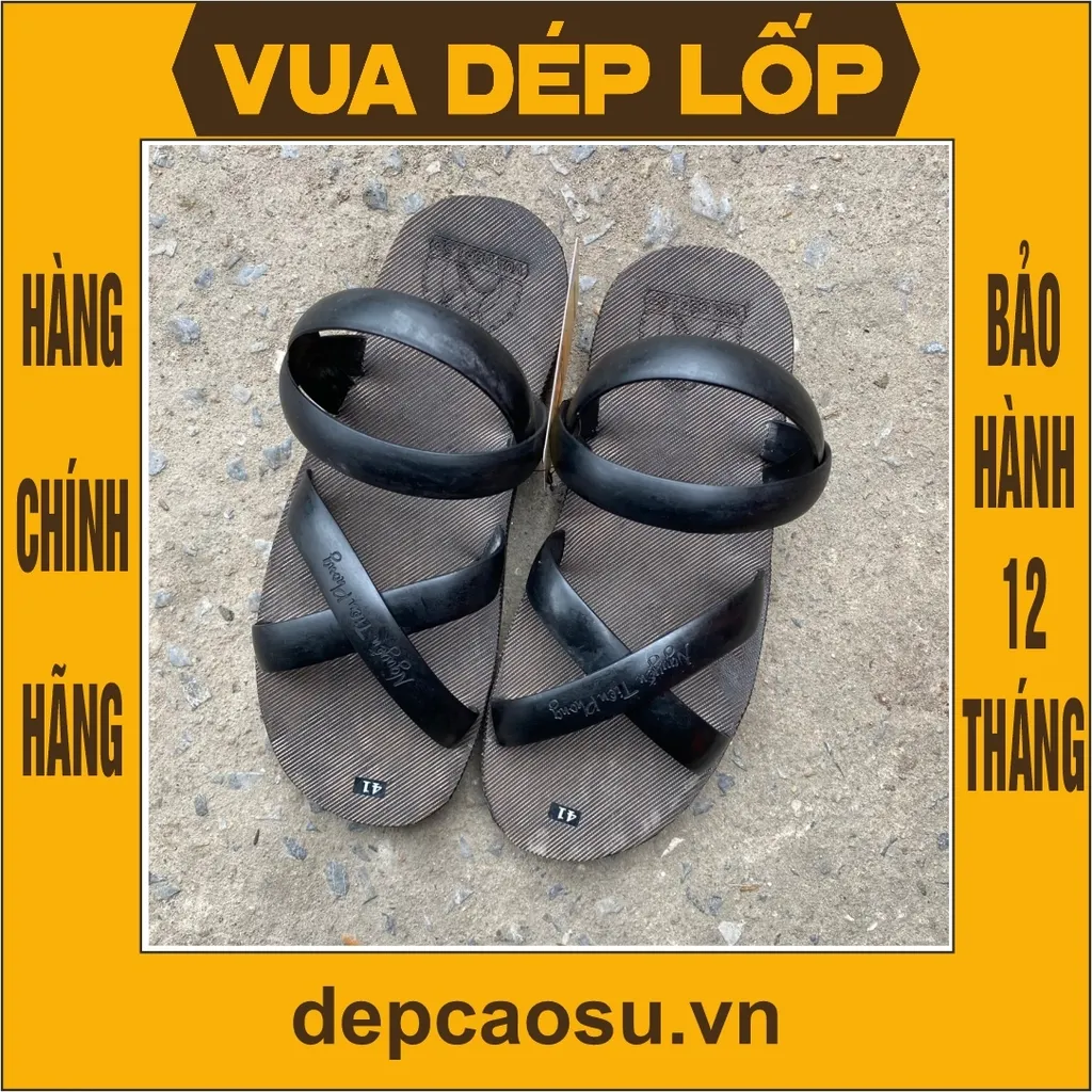 Dép cao su lốp Máy bay bố vải mài