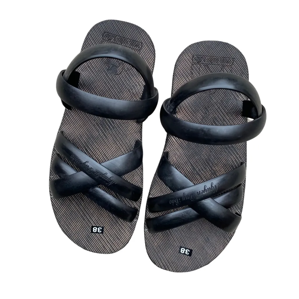 Dép cao su lốp Máy bay bố vải mài