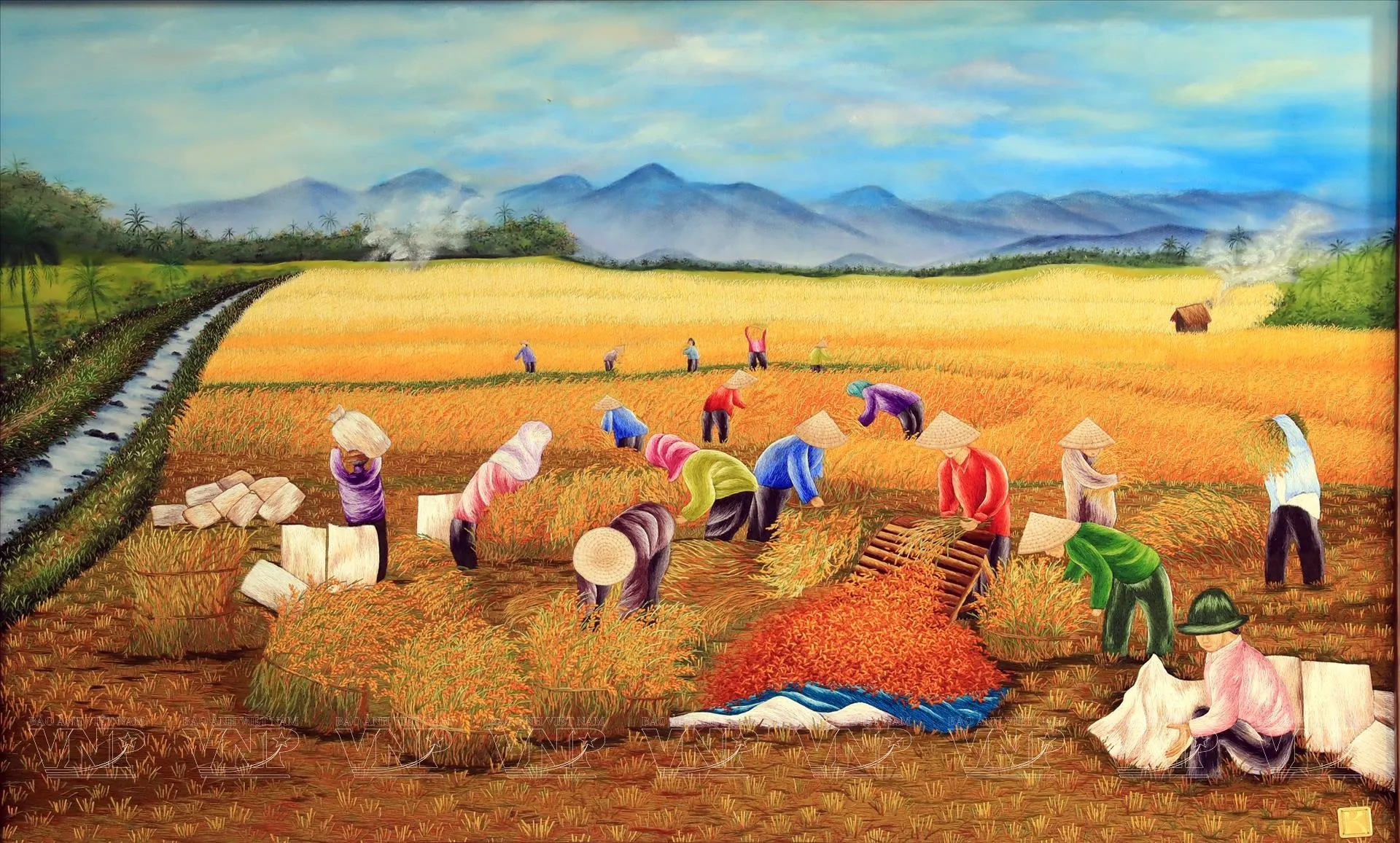 Tranh Thêu Tay - Tranh cao cấp (phong cảnh, chân dung)