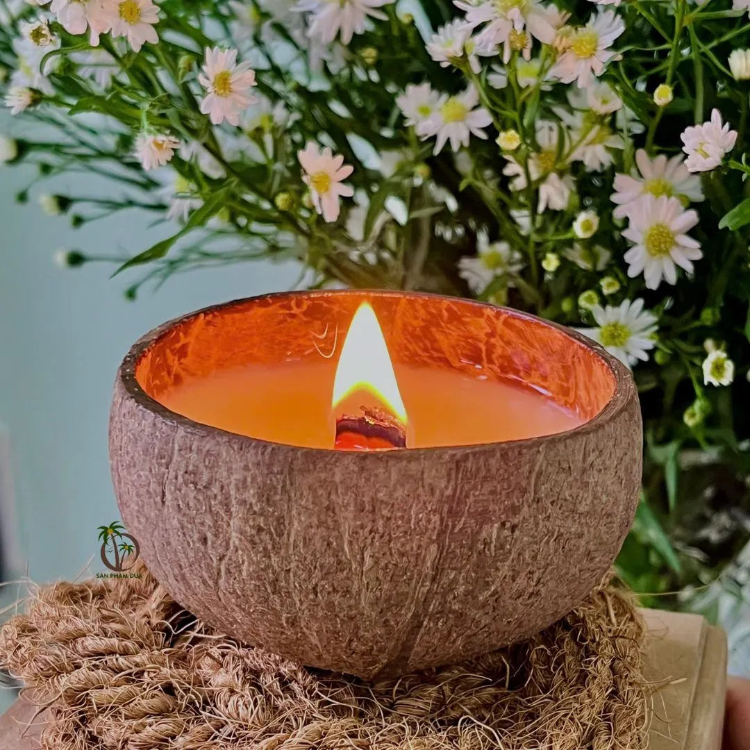 COCONUT SHELL SCENTED CANDLE COCONUT WAX