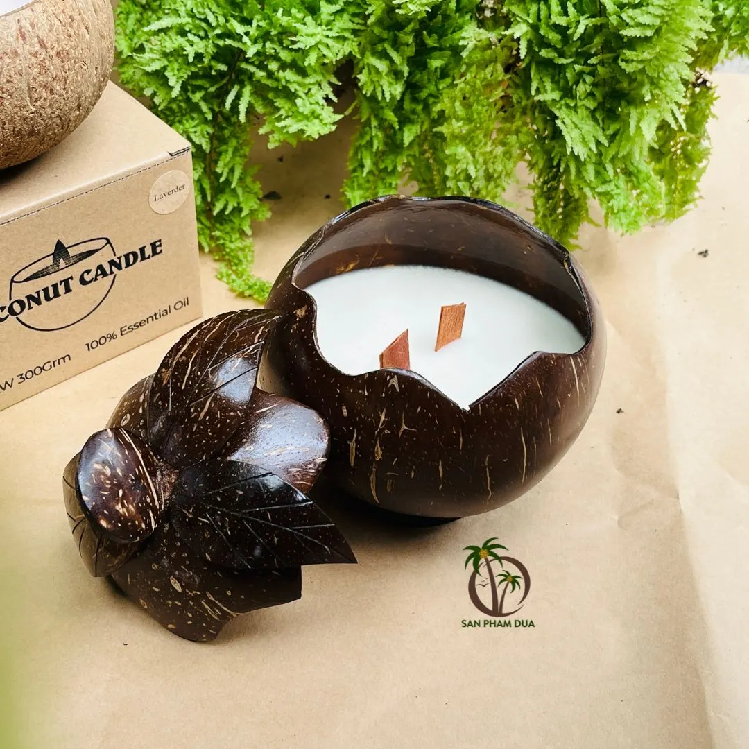 COCONUT SHELL SCENTED CANDLE COCONUT WAX