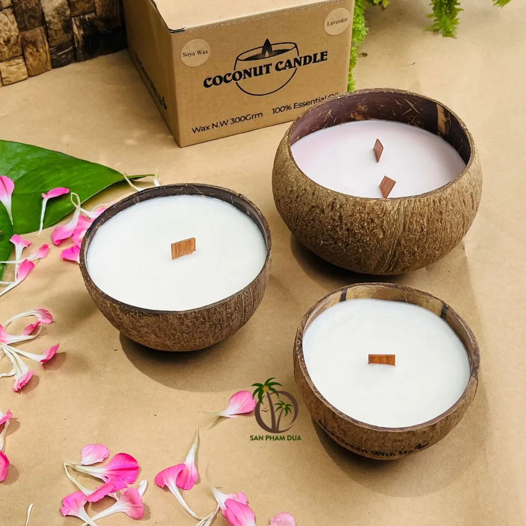 COCONUT SHELL SCENTED CANDLE COCONUT WAX