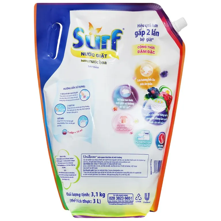 SURF Laundry Detergent with Captivating Floral Scent