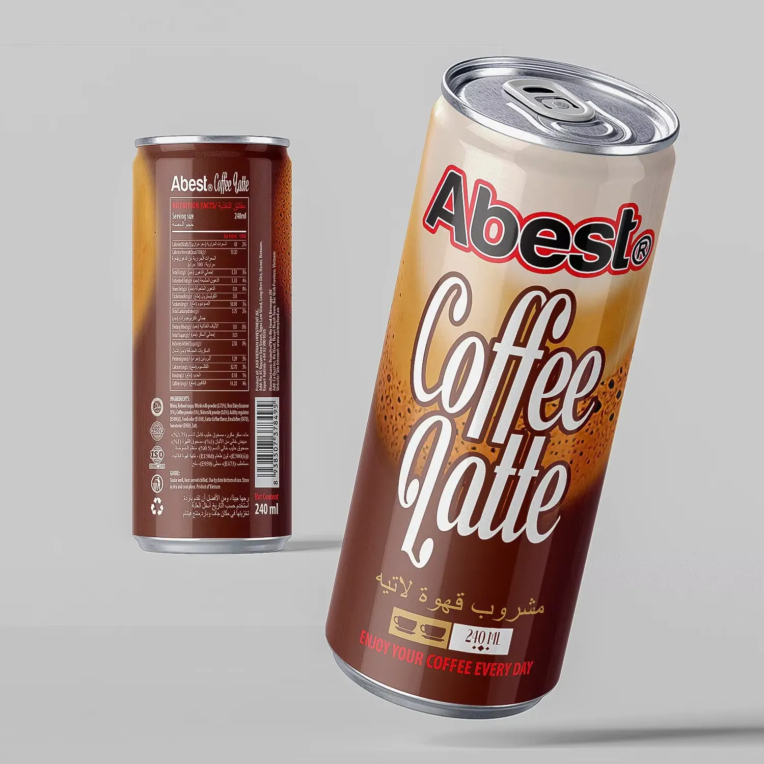 Latte Cafeinado Bebida de Café OEM ODM