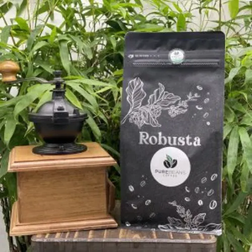 Reiner Robusta-Kaffee mit intensivem Geschmack von PureBeans